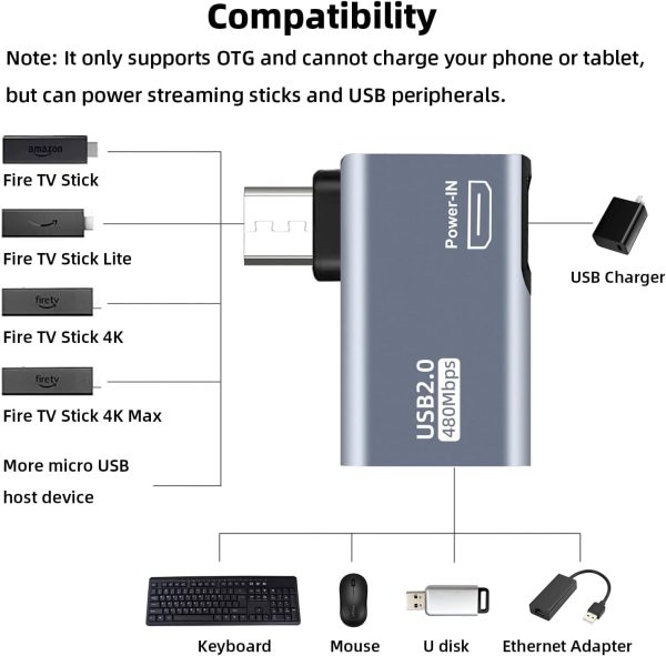 AreMe Micro USB OTG Adapter 2 Pack Streaming-4