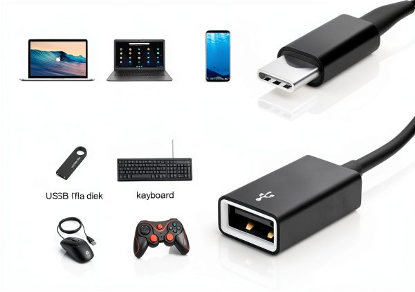 USB C to USB Adapter FLEAVER Durable Type‑C 2.0-2