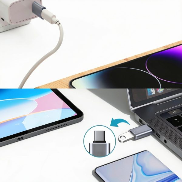 JHAOUS USB C Adapter for Apple iPhone Samsung-8