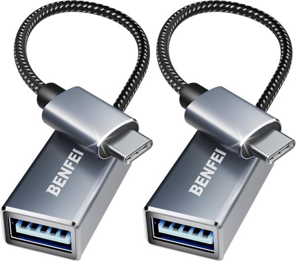 Benfei USB-C to USB 3.0 Adapter 2 Pack Red-0