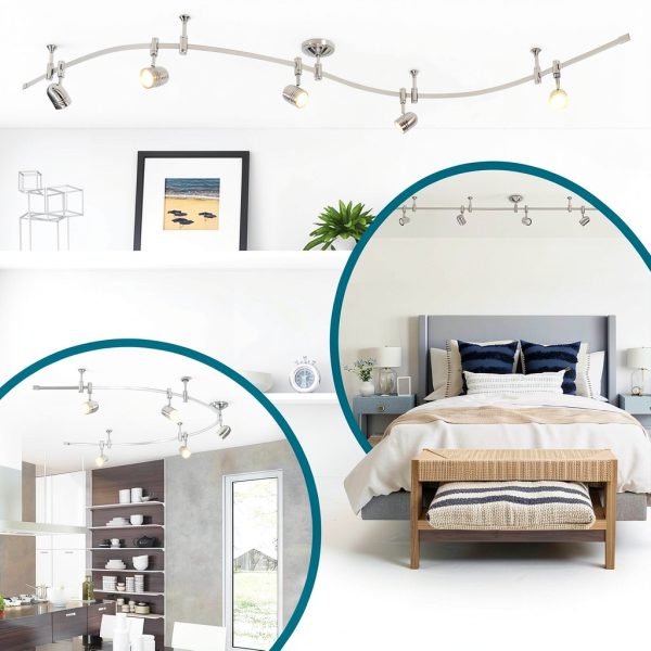 Catalina Lighting 5-Light Track Light Head Brushed Nickel-2