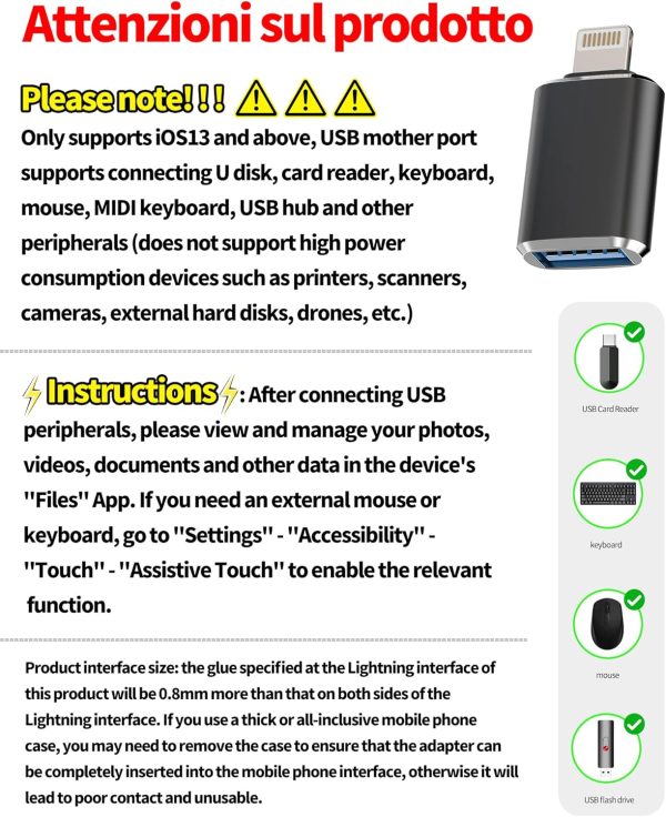 zoyuzan Lightning to USB Adapters for iPhone-1