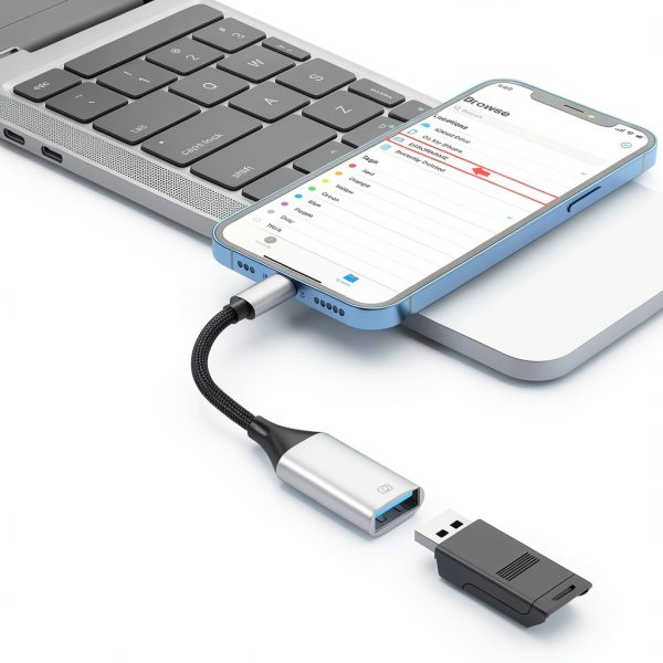 iPhone OTG Adapter by IVSHOWCO Grey Color-1