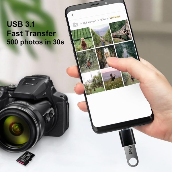 Mepsies USB C to USB A Adapter Black-3