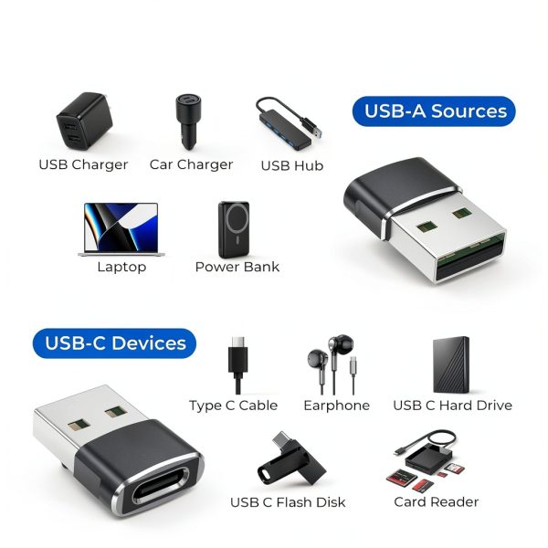 USB-C Adapter Basesailor Aluminum OTG Converter-2