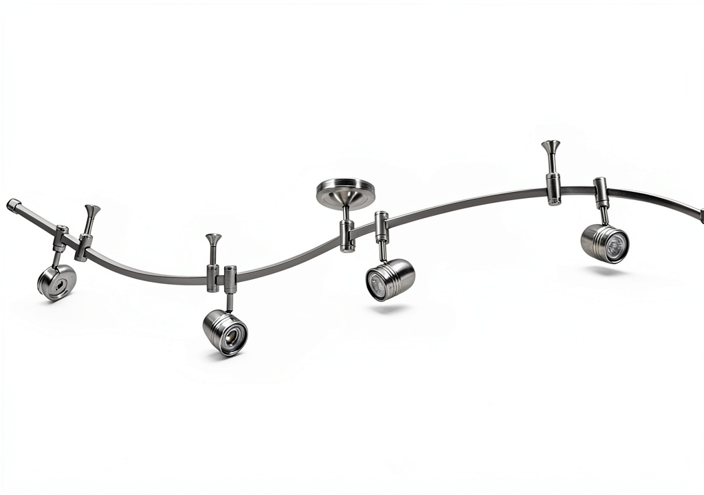 Installing Catalina Lighting 5-Light Track Light Head Brushed Nickel on a ceiling mount