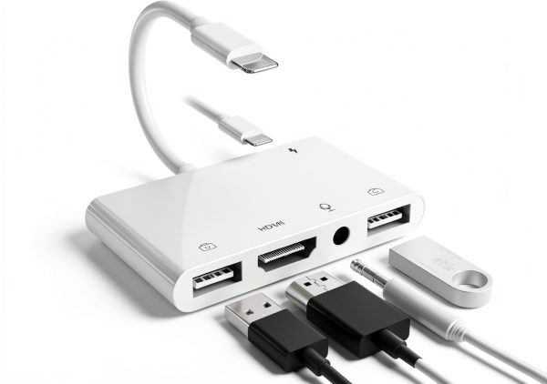 FEINODI iPhone HDMI Adapter White-0