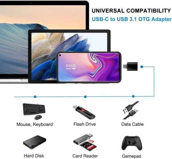 Mepsies USB C to USB A Adapter Black-1