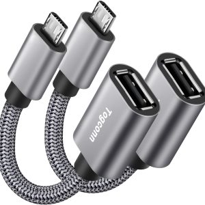Togconn USB C to USB A Adapter Nylon Braided Pack-0