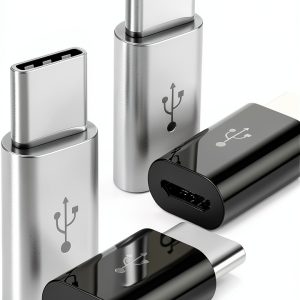 Micro USB to USB C Adapter Mepsies 4 Pack-0