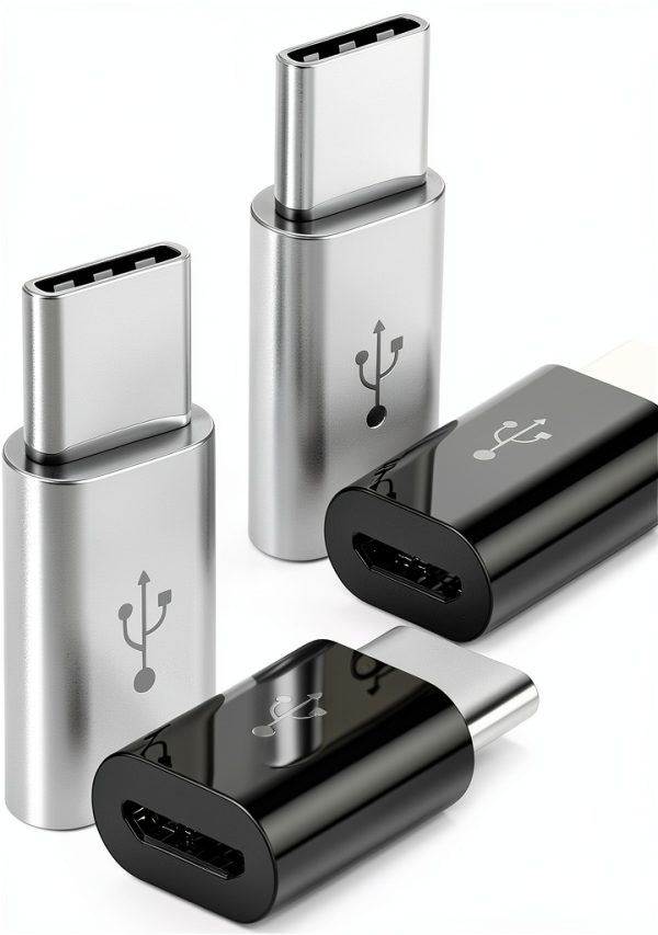 Micro USB to USB C Adapter Mepsies 4 Pack-0