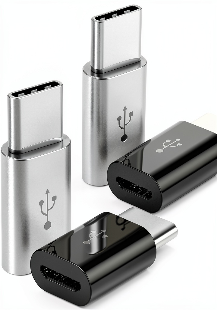 Mepsies adapters being used with a smartphone and laptop