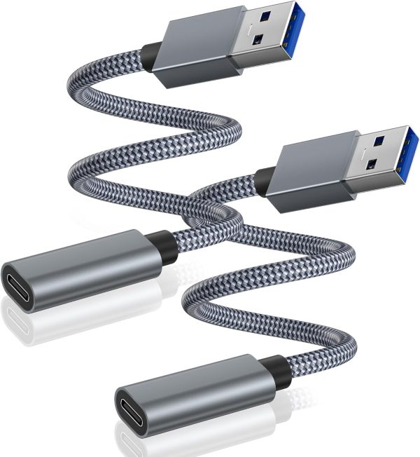 Nova USB C to USB A Adapter Black 3.3FT-0