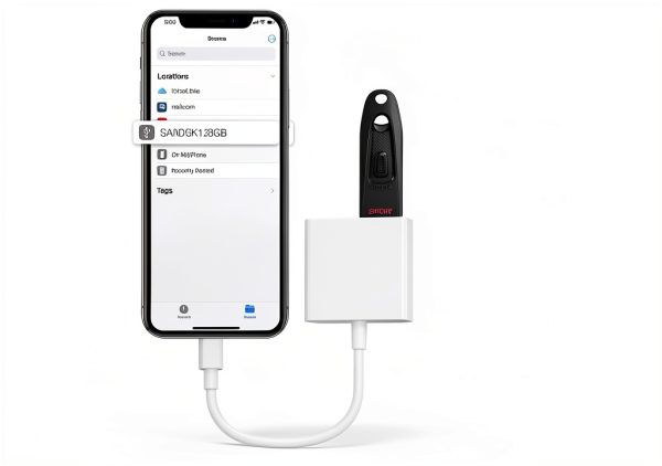 KikoSaka Lightning OTG Adapter for iPhone iPad-6