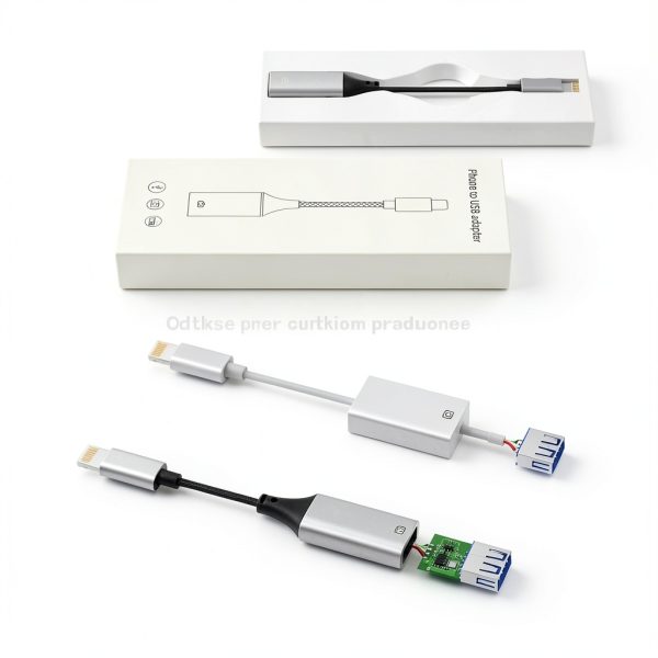 iPhone OTG Adapter by IVSHOWCO Grey Color-5