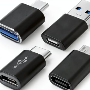 USB C Adapter Mepsies 4‑Pack OTG Combo for Phones-0
