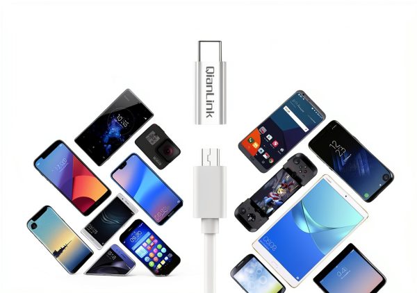 QianLink Mini USB to USB C Adapter for Samsung Galaxy-5
