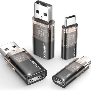 JSAUX USB C Data Blocker 4 Pack Grey Black-0
