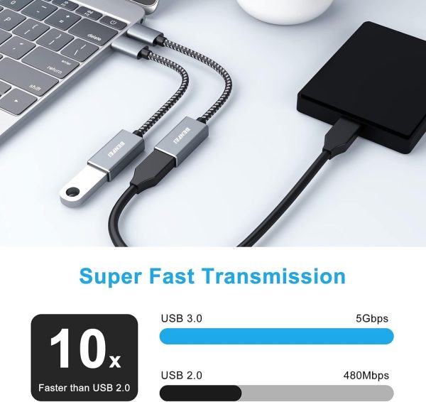 Benfei USB-C to USB 3.0 Adapter 2 Pack Red-1