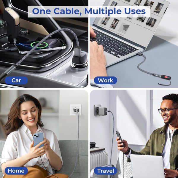 Nova USB C to USB A Adapter Black 3.3FT-4