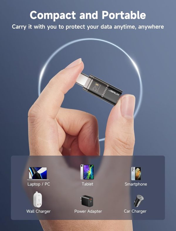 JSAUX USB C Data Blocker 4 Pack Grey Black-5