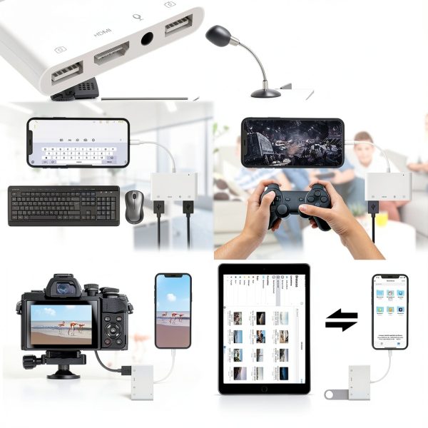 FEINODI iPhone HDMI Adapter White-3