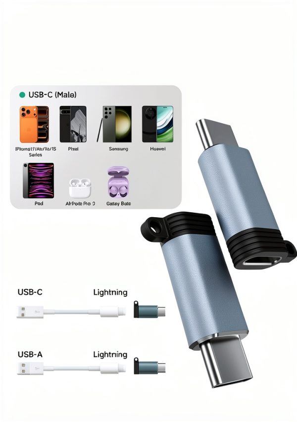 Lertosen Lightning USB-C Adapter Aluminum-1