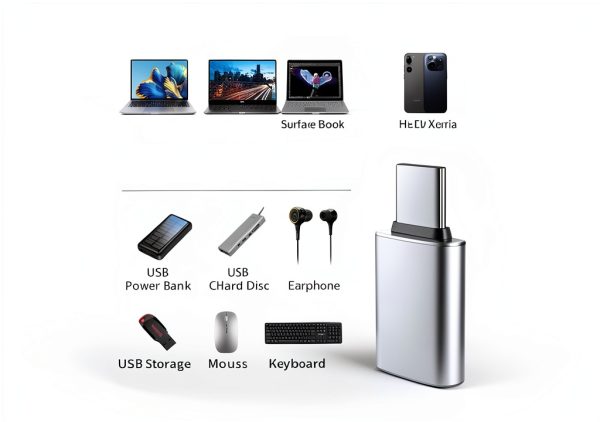 JHAOUS USB C Adapter for Apple iPhone Samsung-1