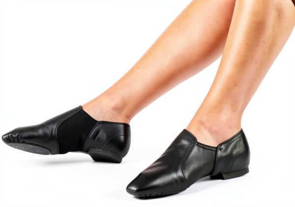 Women's Jazz Shoes Black Leather Brand X-5