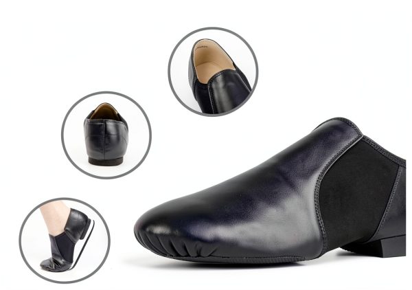 Women's Jazz Shoes Black Leather Brand X-2