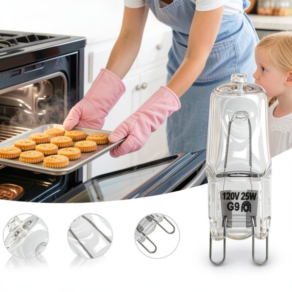 G9 Oven Light Bulbs 120V 25W Halogen for Whirlpool KitchenAid Maytag-2