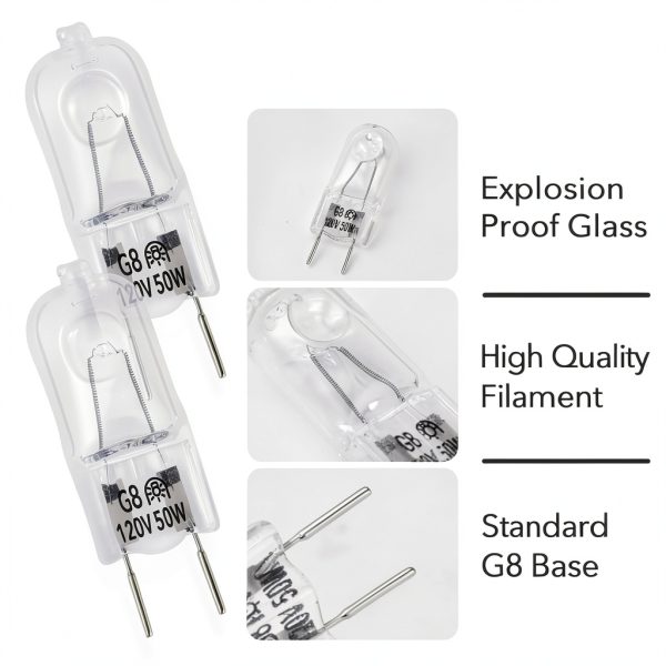 4Pcs Gfdoso 6912A40002J Halogen Lamp G8 Bi‑Pin – LG Compatible-4